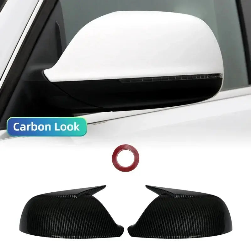 Glossy Black Side Wing Rear View Mirror Cover Case Shell Replace Caps For Audi Q5 SQ5 8R 2009-2017 Q7 4L Facelift 2010-2015 by InterCyprus Trading Ltd