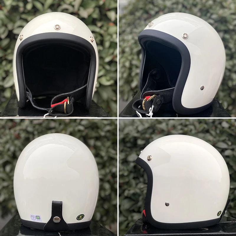 Vintage Japanese Style Open Face Helmet for Caf&eacute; Racers and Scooters
