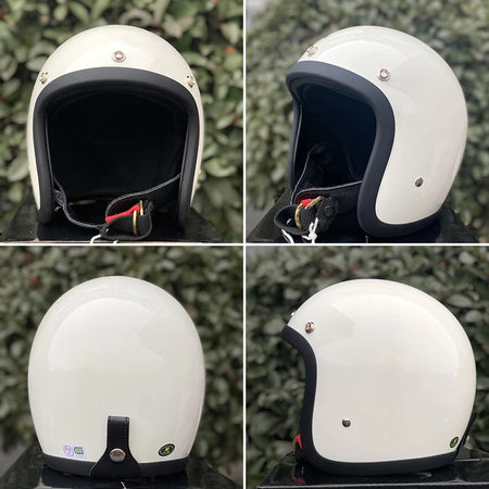 Vintage Japanese Style Open Face Helmet for Caf&eacute; Racers and Scooters
