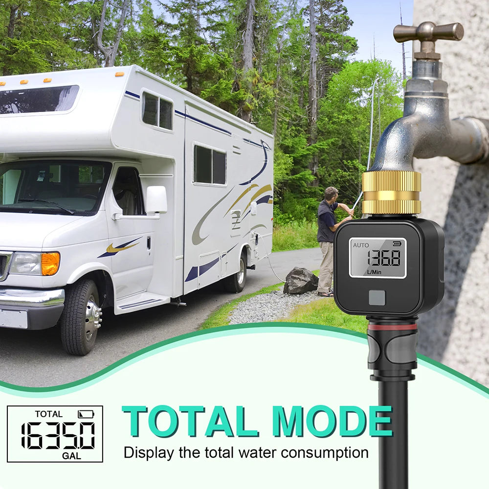 SGS05 LCD Digital Water Flow Meter &ndash; High Accuracy IPX5