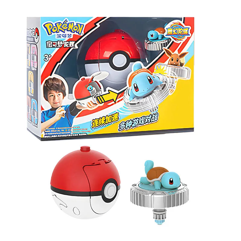 Spinning Top Ball Toy Action Figure - Pikachu, Charmander, Squirtle, Mew, Eevee Original box