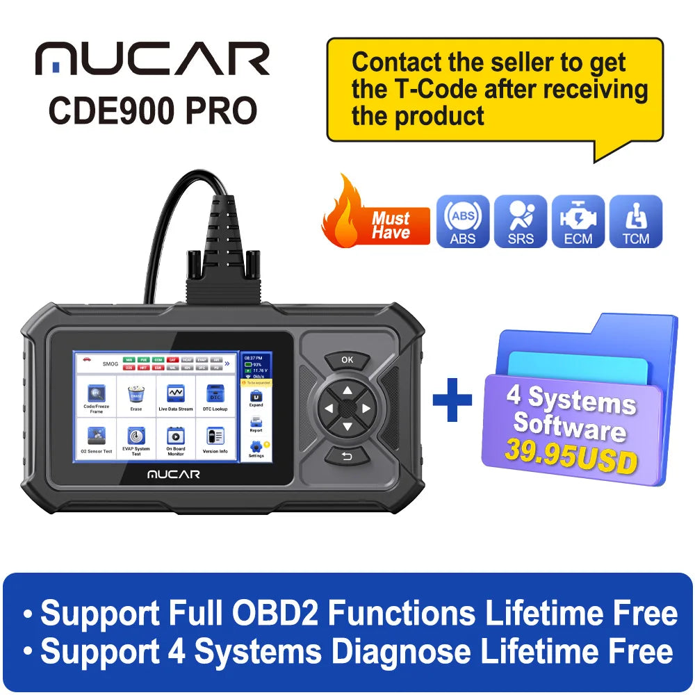 MUCAR CDE900 Pro OBD2 Scanner &ndash; Full System Diagnostics CDE900 PRO Add NO.2 / Mexico