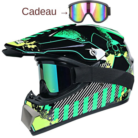Unisex Off-Road Motorcycle Helmet for Kids - Lightweight Motocross Safety Gear