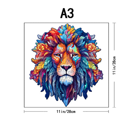 Wooden Jigsaw Puzzle - Colored Cat &amp; Peacock Design - Creative Intelligence Toy for Adults and Kids 14+ ZH140-A3