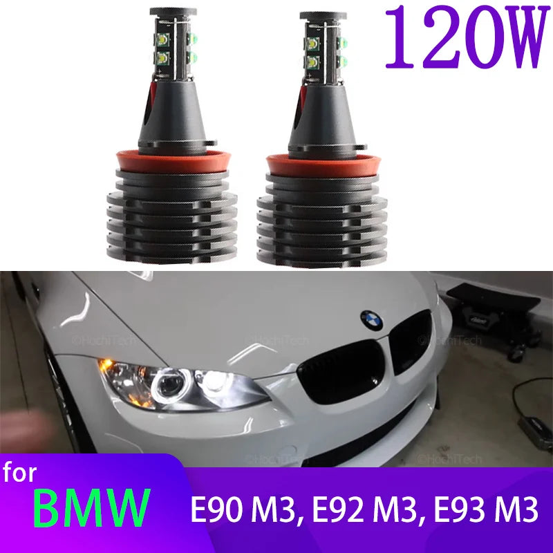 Αλουμινένιοι Λαμπτήρες H8 LED Angel Eye Για BMW 3 Series E90 E92 E93 M3
