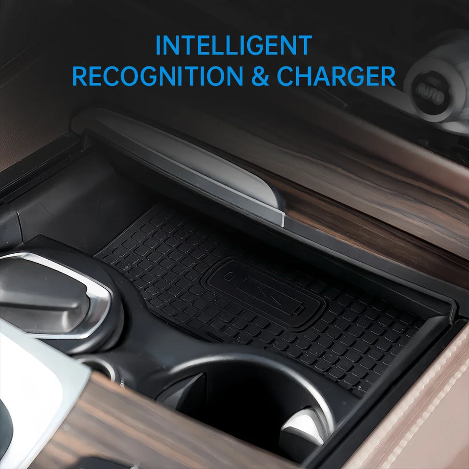 Chargeur de voiture sans fil 15W pour BMW Série 5 2018 2023 charge rapide pour téléphone