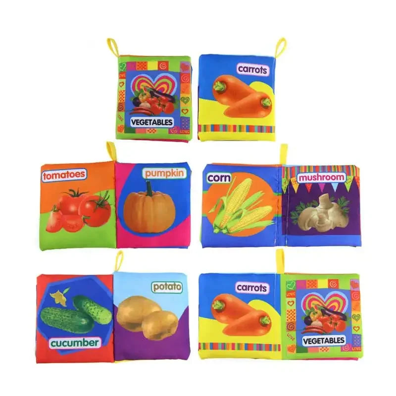 Coolplay Baby Soft Cloth Books &ndash; Safe And Educational Early Learning Toys B-vegetables