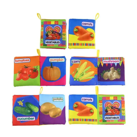 Coolplay Baby Soft Cloth Books &ndash; Safe And Educational Early Learning Toys B-vegetables