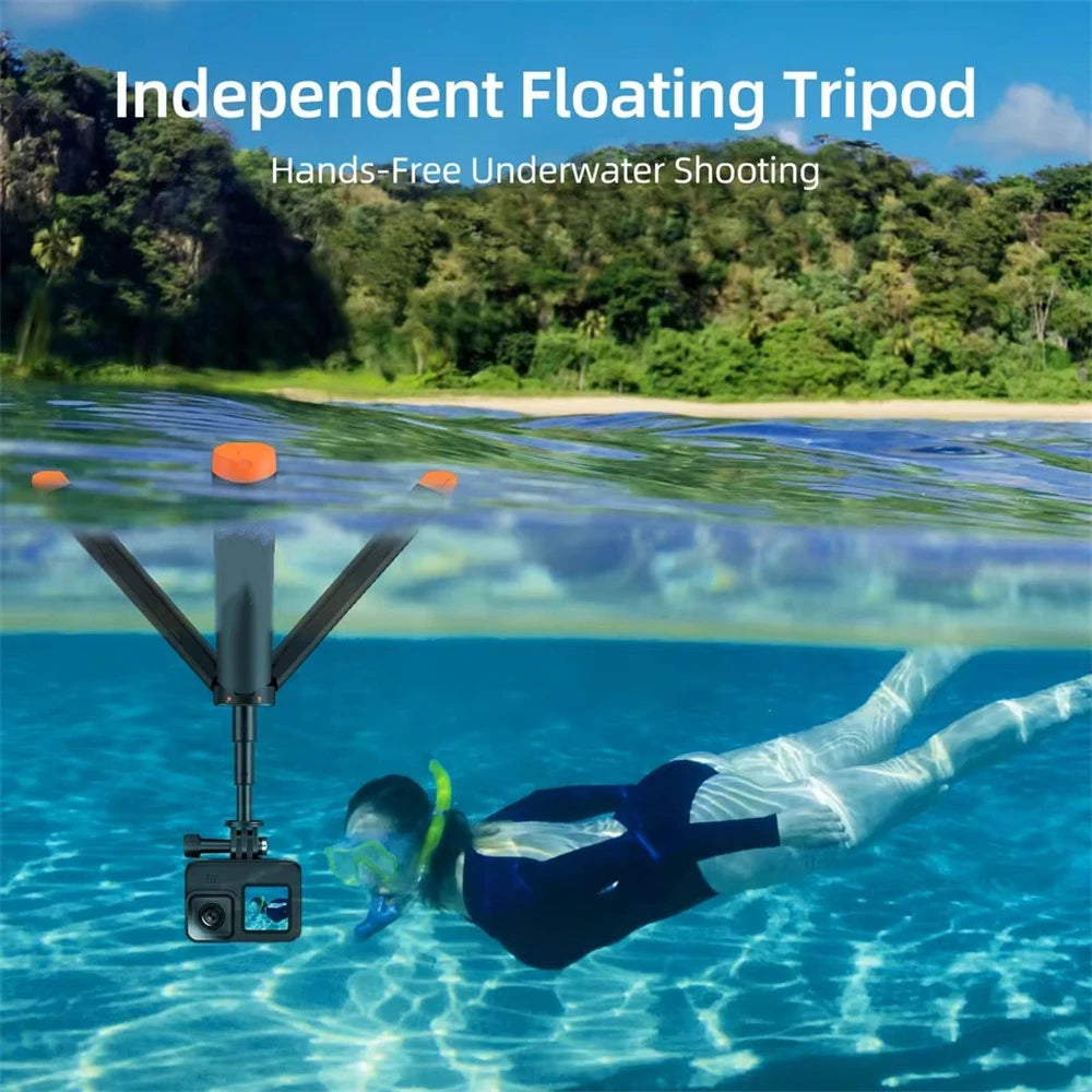 BSLIUFANG Buoyancy Extendable Selfie Stick Tripod for GoPro &amp; Insta360
