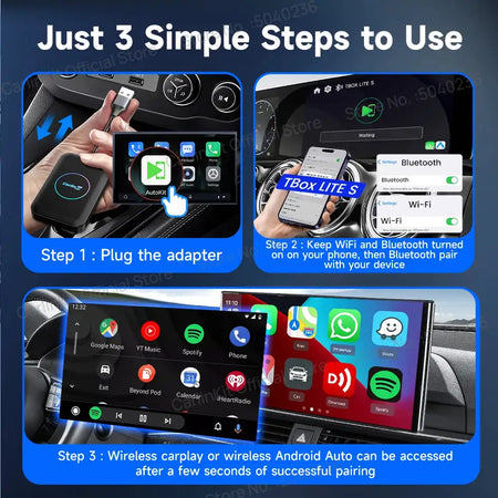 CarlinKit LITE S 3in1 Wireless CarPlay Android Auto TV Box