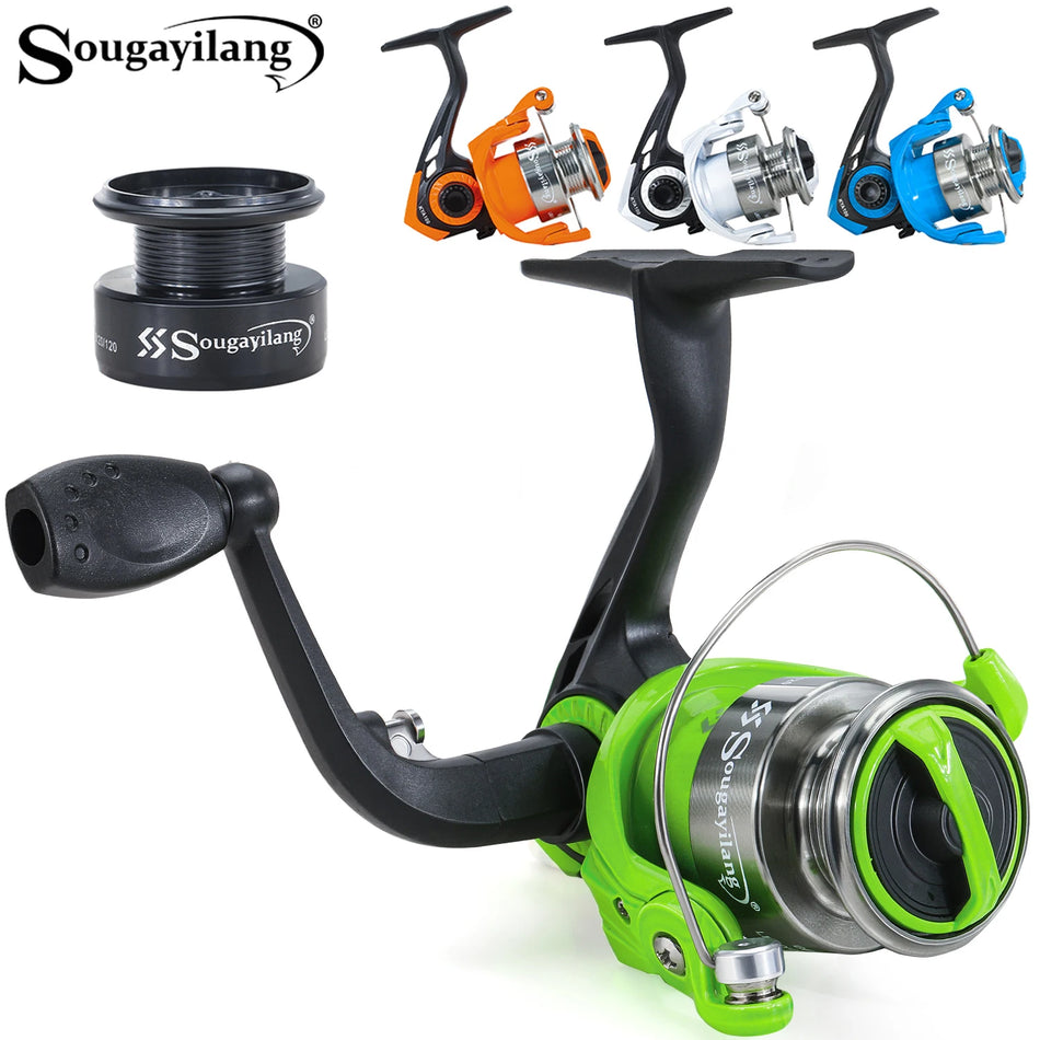 Sougayilang 4-Color Spinning Reels - Lightweight &amp; Durable for Freshwater and Saltwater