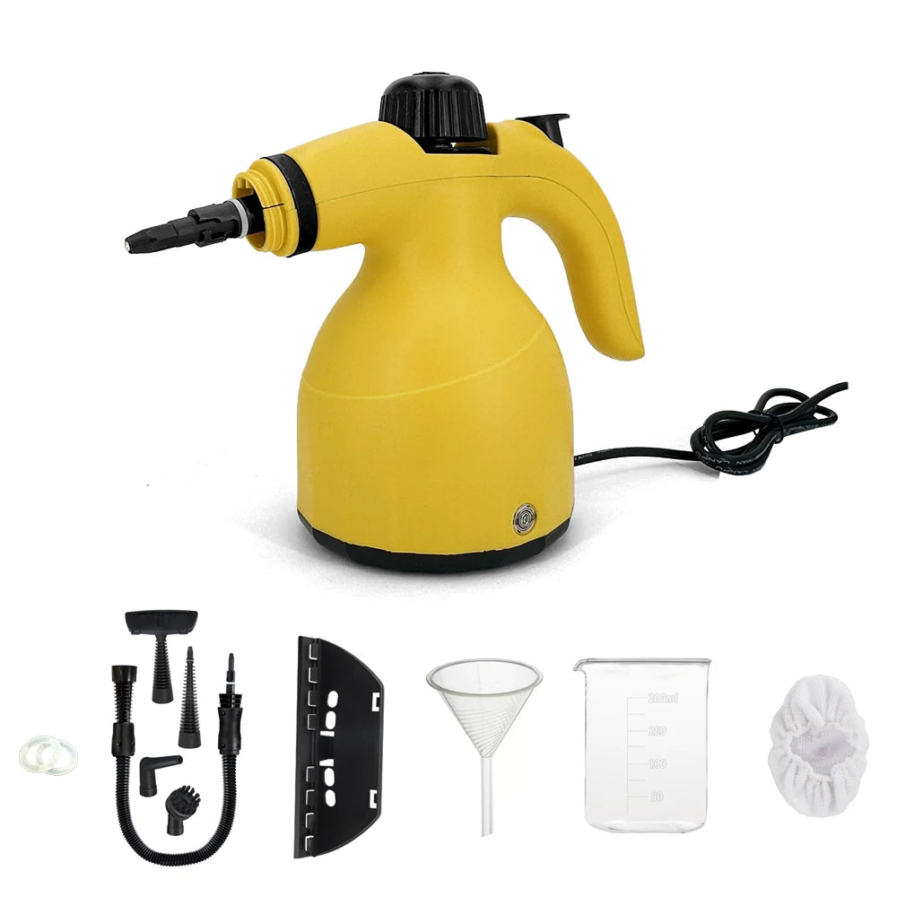 Handheld Steam Cleaner 220V - Sterilize &amp; Clean Efficiently Yellow