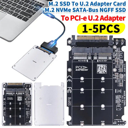 M.2 NVMe SATA To U.2 PCIe Adapter 2 In 1 NGFF SFF8639