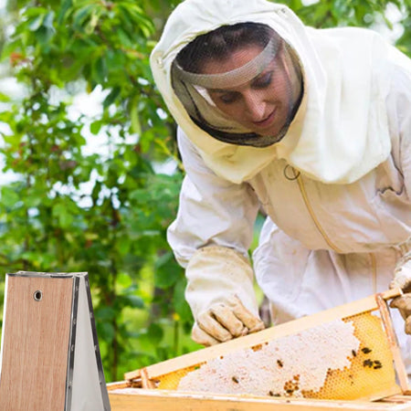 Bee Smoker Bellow PVC Leather Plywood Box &ndash; Clip Included