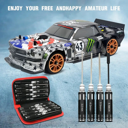 RC Hex Driver Set - 16pcs Hex Allen Screwdriver Kit Hex Nut Driver Set Wrench Key Driver Tool for Rc Car Traxxas Helicopter by InterCyprus Trading Ltd