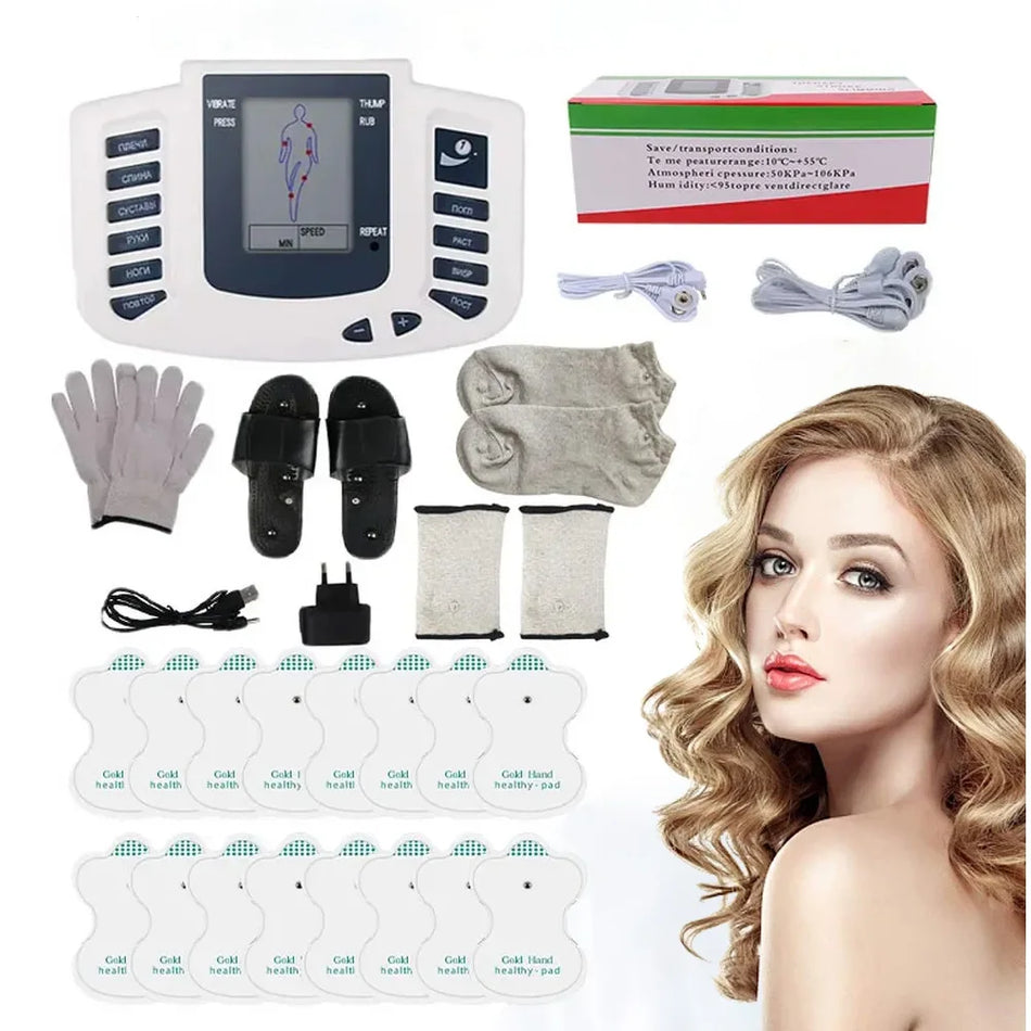 Ηλεκτροδιεγερτής Φυσιοθεραπείας TENS EMS Μασάζ με 12 Λειτουργίες για το Σώμα