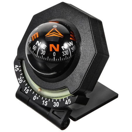 2-In-1 Car Compass With Inclinometer - Digital Inclinometer Black
