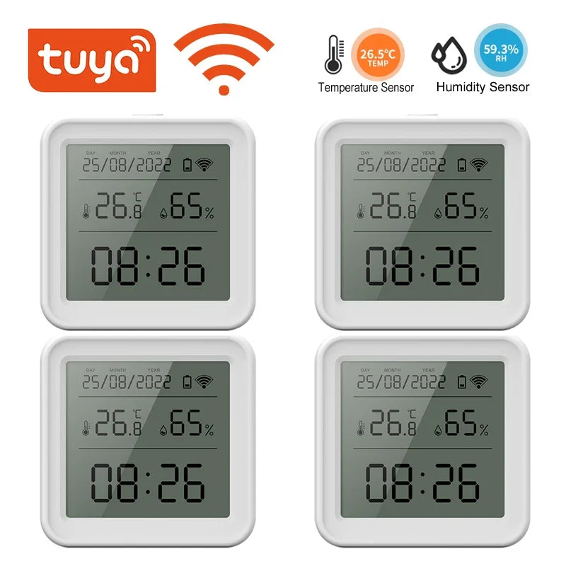 Tuya Zigbee Temperature Humidity Sensor &ndash; Voice Control WiFi 4PCS