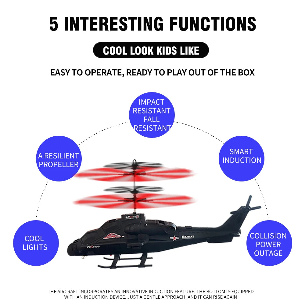 Induction Suspension Helicopter &ndash; Infrared Control with LED Lights