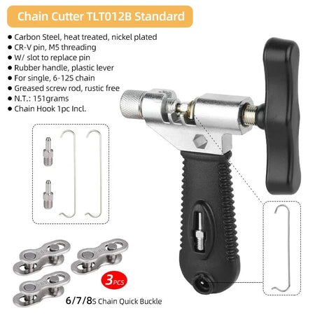 Deemount Bike Chain Breaker &ndash; Durable Carbon Steel Construction TLT012 Kit B 8S 3P / CN