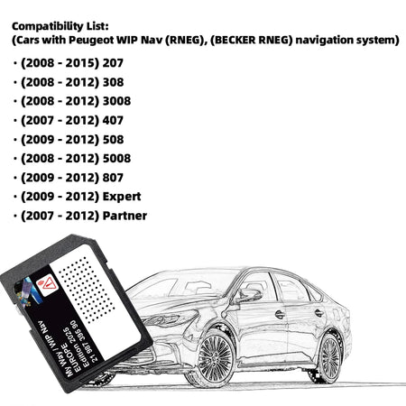 Peugeot WIP Nav Morocco Maps Card &ndash; 2025 EU Map Update CHINA / for Peugeot WIP Nav