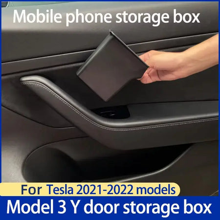 Suitable for Tesla Model 3 Y Door Storage Box, Door Handle Storage Box, Phone Box 2021-2022 Models by InterCyprus Trading Ltd