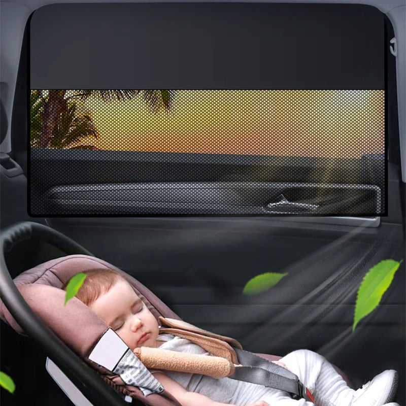 Magnetic Car Sunshade Curtains for UV Protection and Privacy