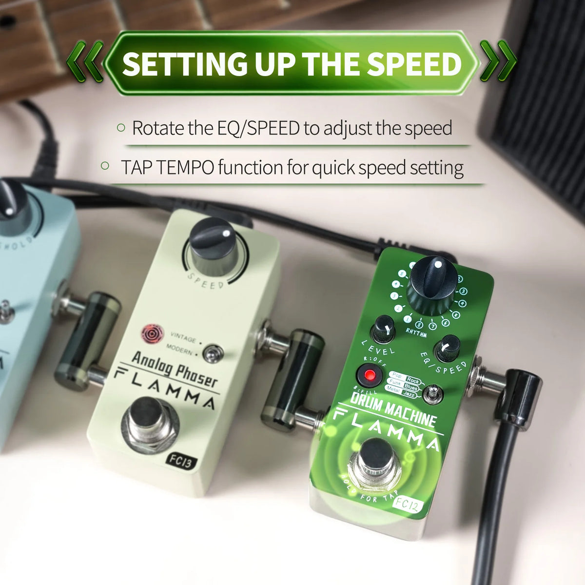 FLAMMA FC12 Guitar Drum Machine Effects Pedal &ndash; 48 Grooves