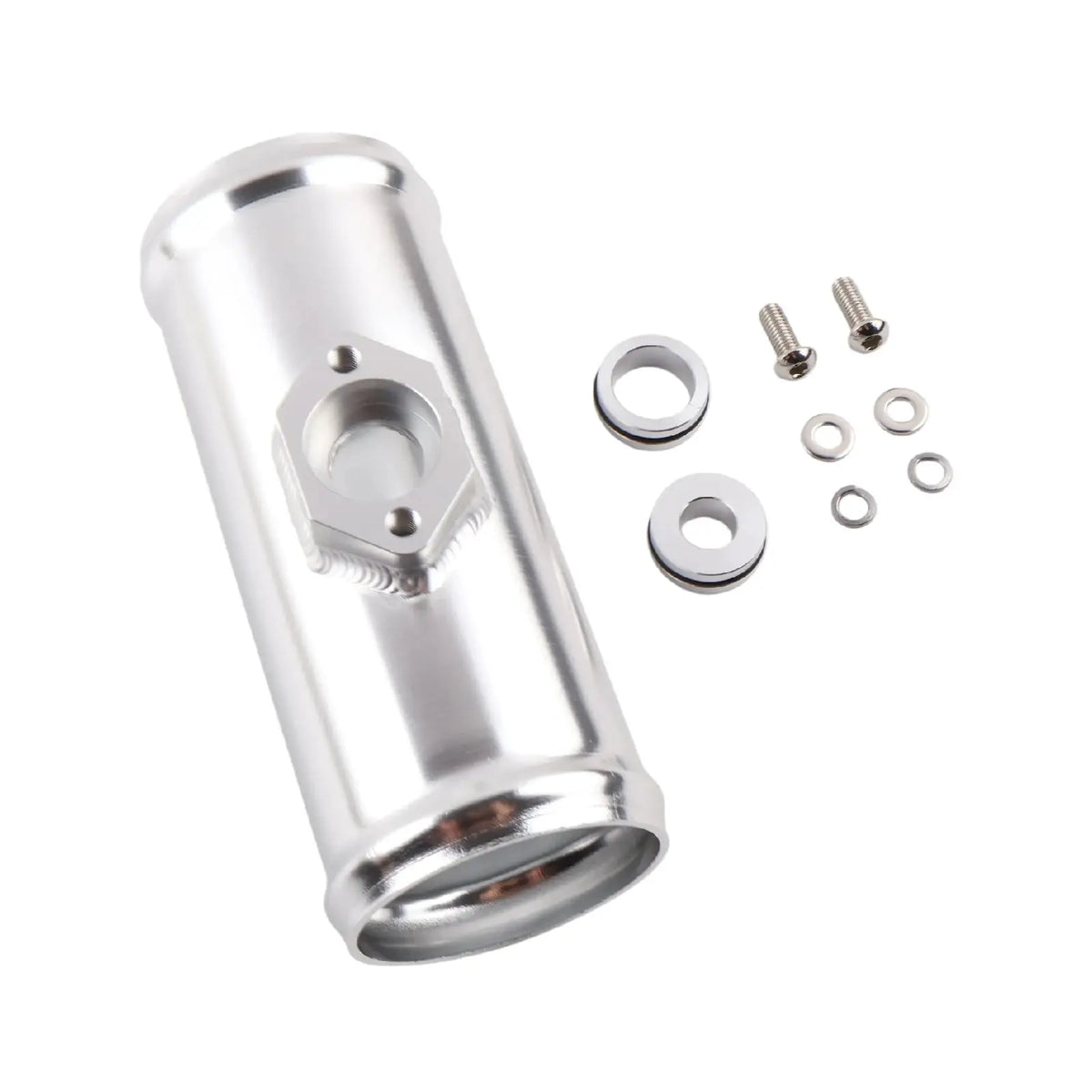 PIKBUK 2.5' 63mm Aluminum Flange Pipe with Adapter Fits For Jetta Golf Beetle A4 MK4 1.8T Map Sensor Flange by InterCyprus Trading Ltd