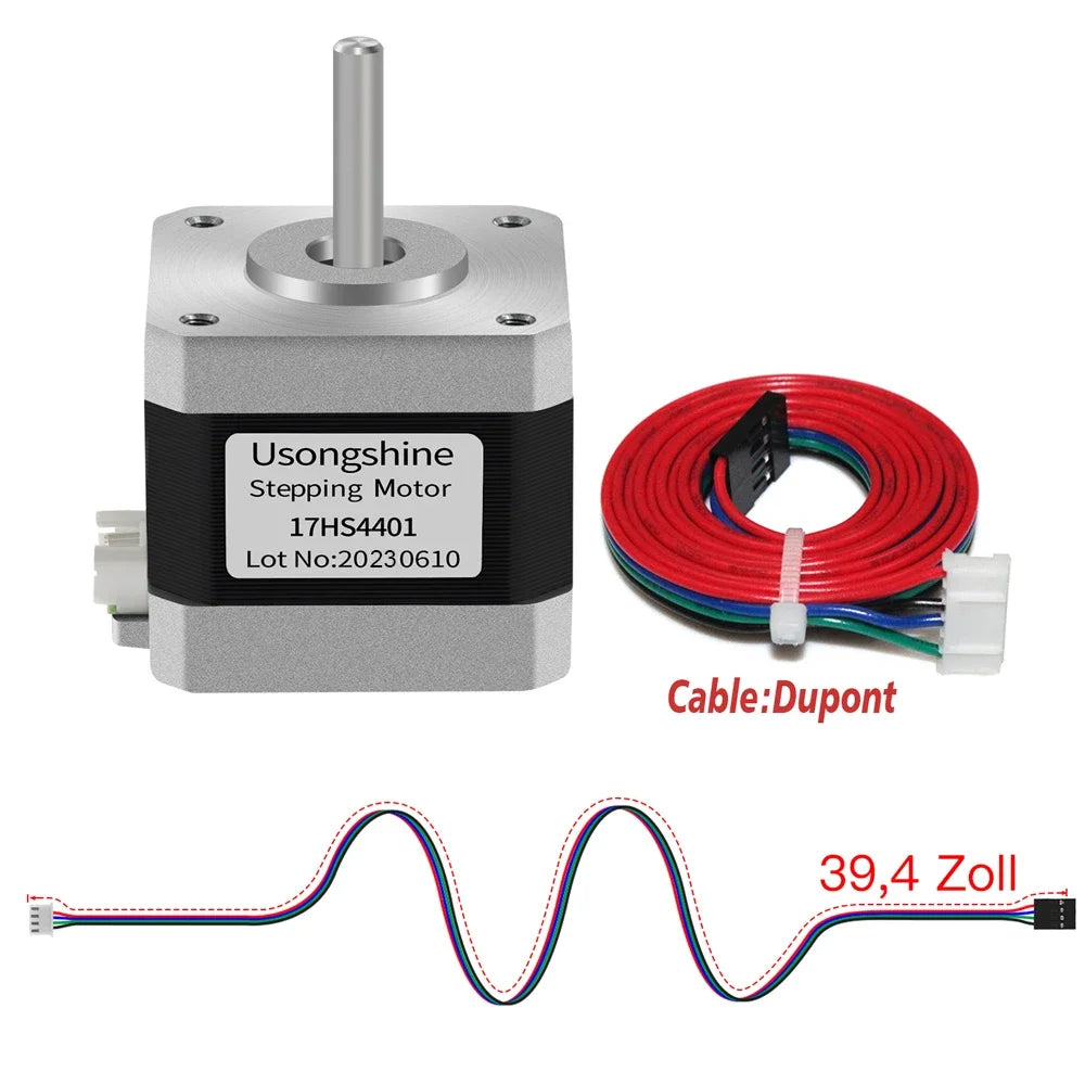 Usongshine Nema 17 Stepper Motor 17HS4401 &ndash; Precision Performance for CNC and 3D Printing 17HS4401 Dupont / 5PCS