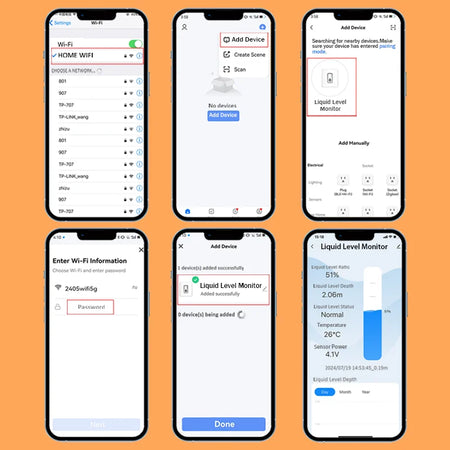 Solar Ultrasonic Water Level Sensor with Wireless LED Display and Temperature Alarm