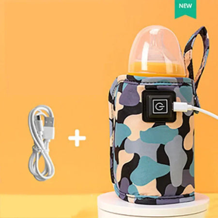 USB Milk Water Warmer Bag &ndash; Safe Insulated Design for Outdoor Travel Black