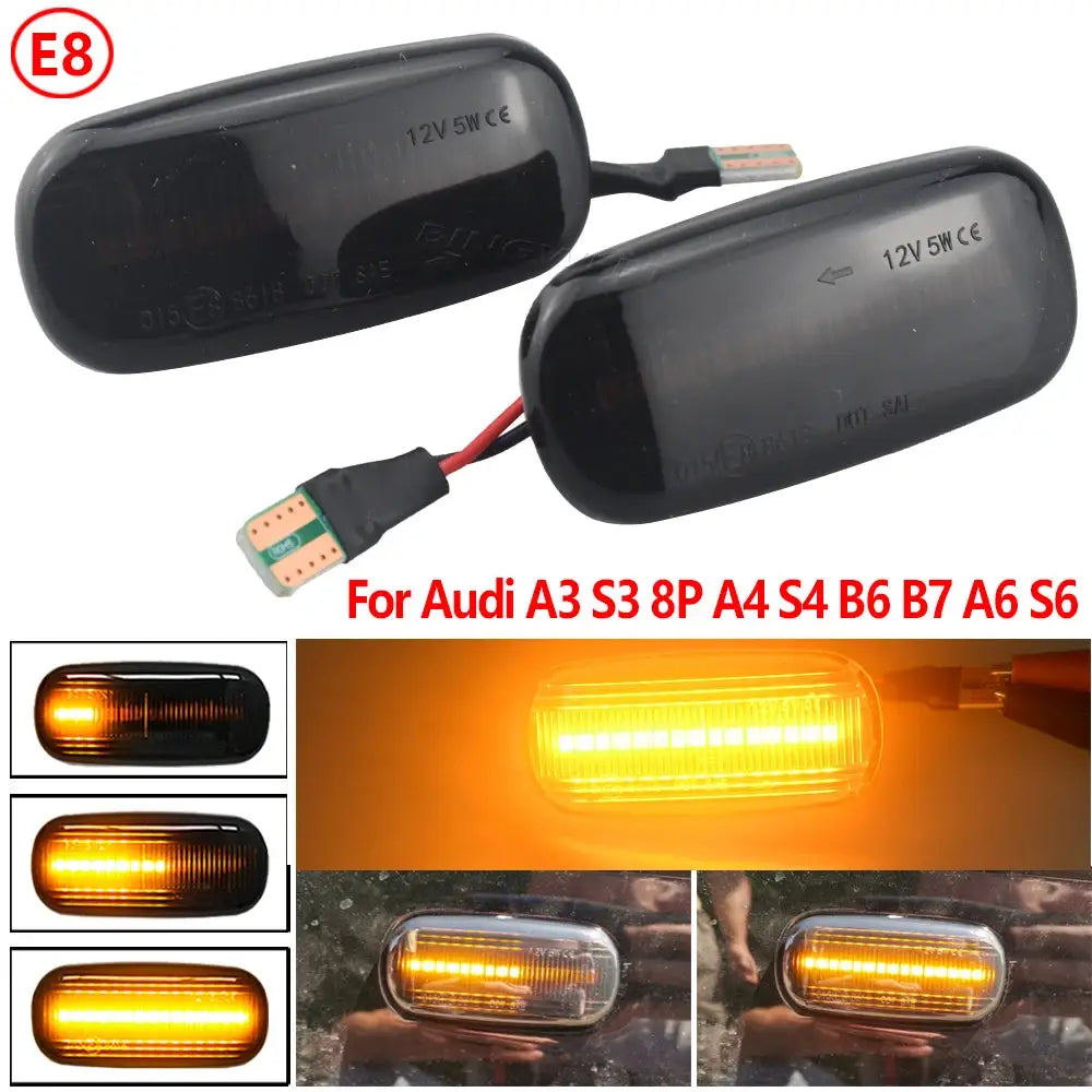 Superb LED Front Fender Side Marker Light For Audi A3 S3 8P A4 S4 RS4 B6 B7 B8 A6 S6 RS6 C5 C7 C6 05-08 Turn Signal Light by InterCyprus Trading Ltd