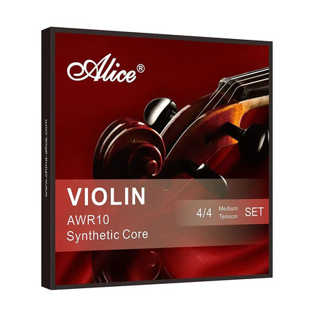 Alice Violin Strings AWR10 &ndash; Medium Tension Silver Winding