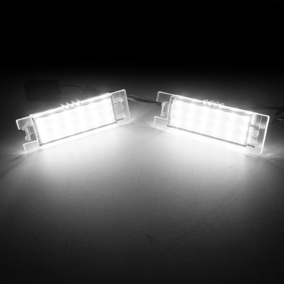 License Plate Lights for Opel Models Astra H J, Corsa C D, Insignia, Meriva CANBUS LED 6000K 18SMD