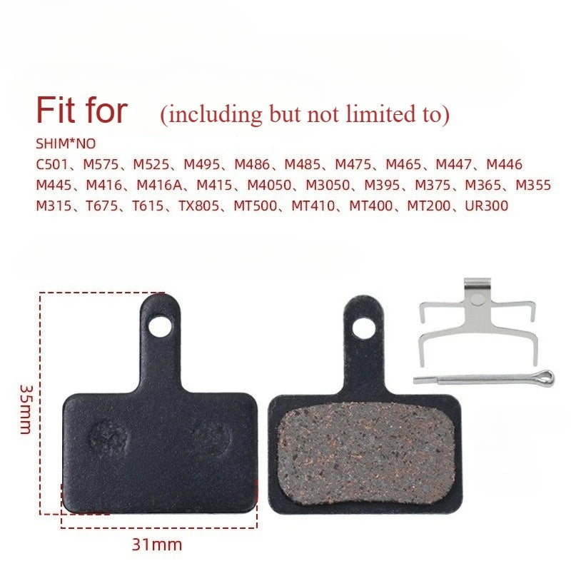 1 Pair MTB Disc Brake Pads Semi-Metallic &ndash; Silent Braking 01B