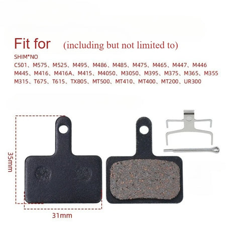 1 Pair MTB Disc Brake Pads Semi-Metallic &ndash; Silent Braking 01B