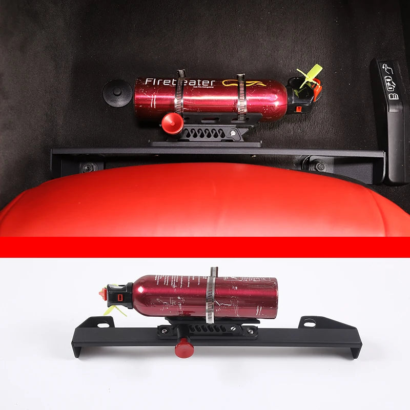 Supporto in alluminio per estintore per Corvette C8 nero