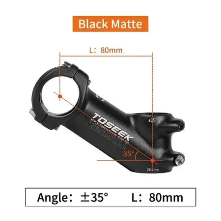 TOSEEK Bicycle Handlebar Stem 60/70/80/90/100mm MTB Stem 28.6mm 31.8mm Negative Power Mtb Lightweight Road Bike Table by InterCyprus Trading Ltd