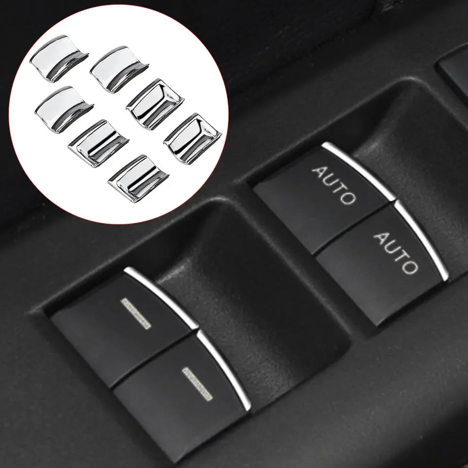 Honda Civic Window Lift Button Trim Chrome Sequin 7Pcs Set