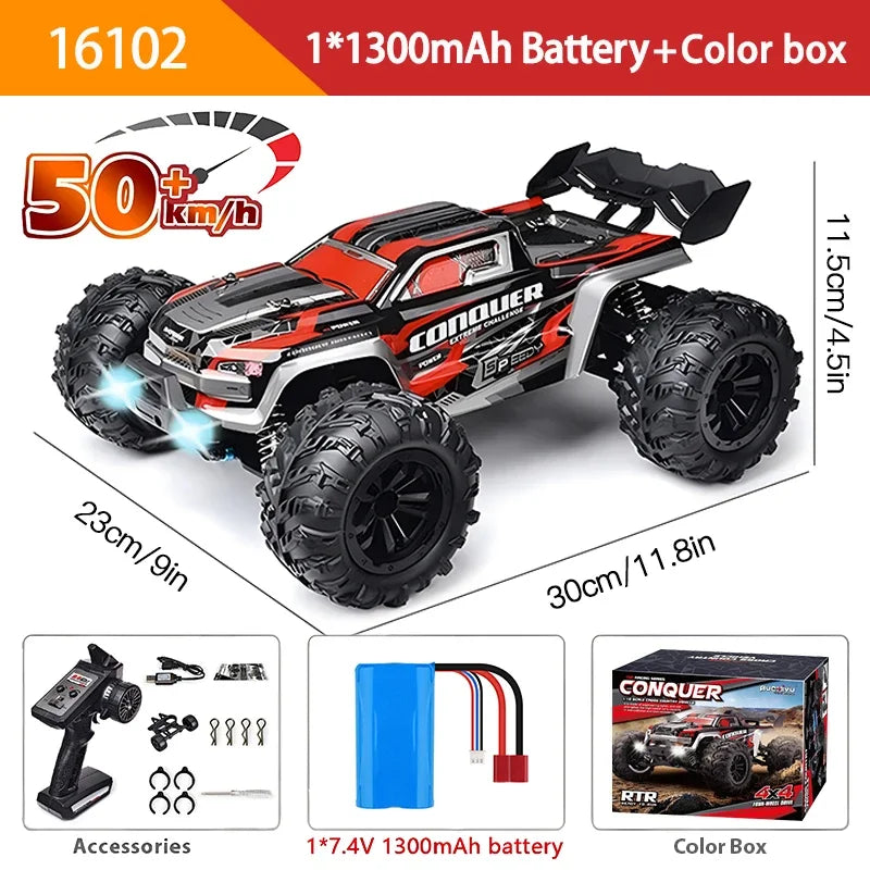 4WD RC Car 1:16 High Speed Off Road Truck &ndash; Ultra Brushless 16102 Red