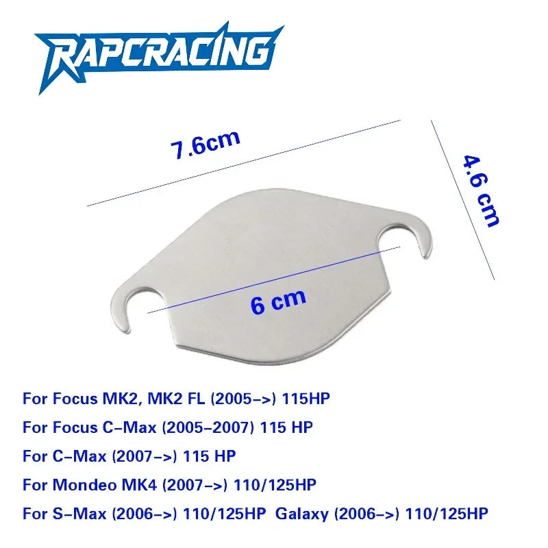 Plaque de bouchage de soupape en acier inoxydable 304 pour Ford 1.8 TDCi Duratorq