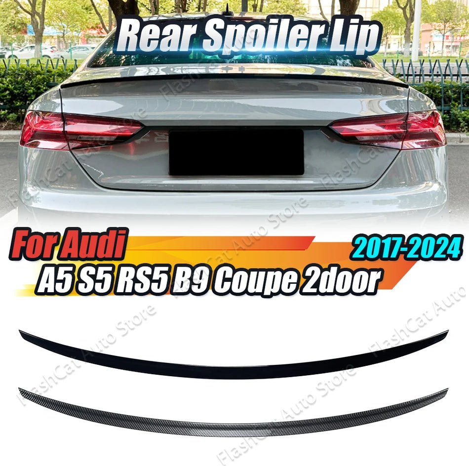 Audi A5 F5 Zadní Spoiler na Kufr Lip Trim Kit 2 Dveře Carbon