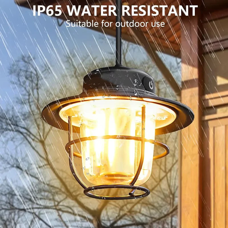 Retro Portable Camping Lantern &ndash; Waterproof Dimmable Light