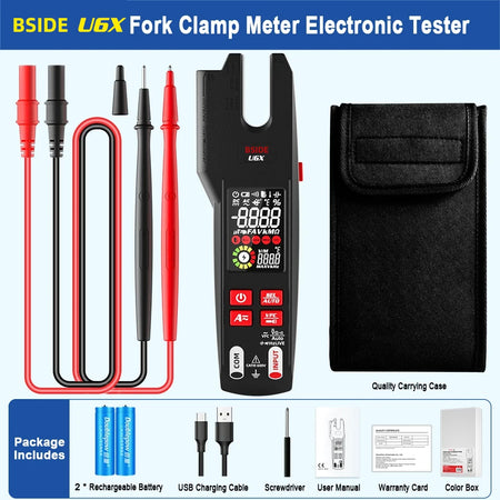 TK HOT BSIDE U6 Clamp Meter &ndash; 600A Auto Digital Multimeter BSIDE U6X / CHINA
