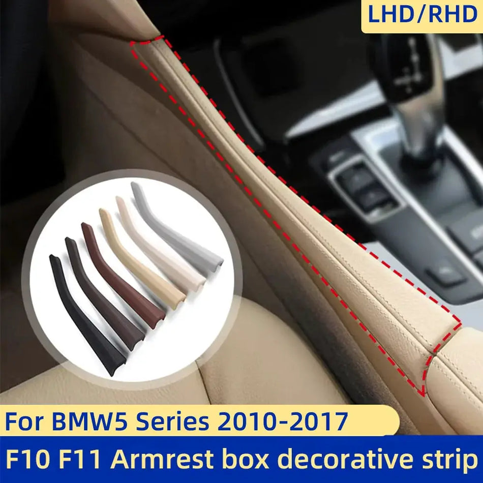 LHD RHD For BMW 5 Series F10 F11 F18 520i 523i 525i 528i 535i Central Console Lid Armrest Cover Panel Trim Strip Replacement by InterCyprus Trading Ltd