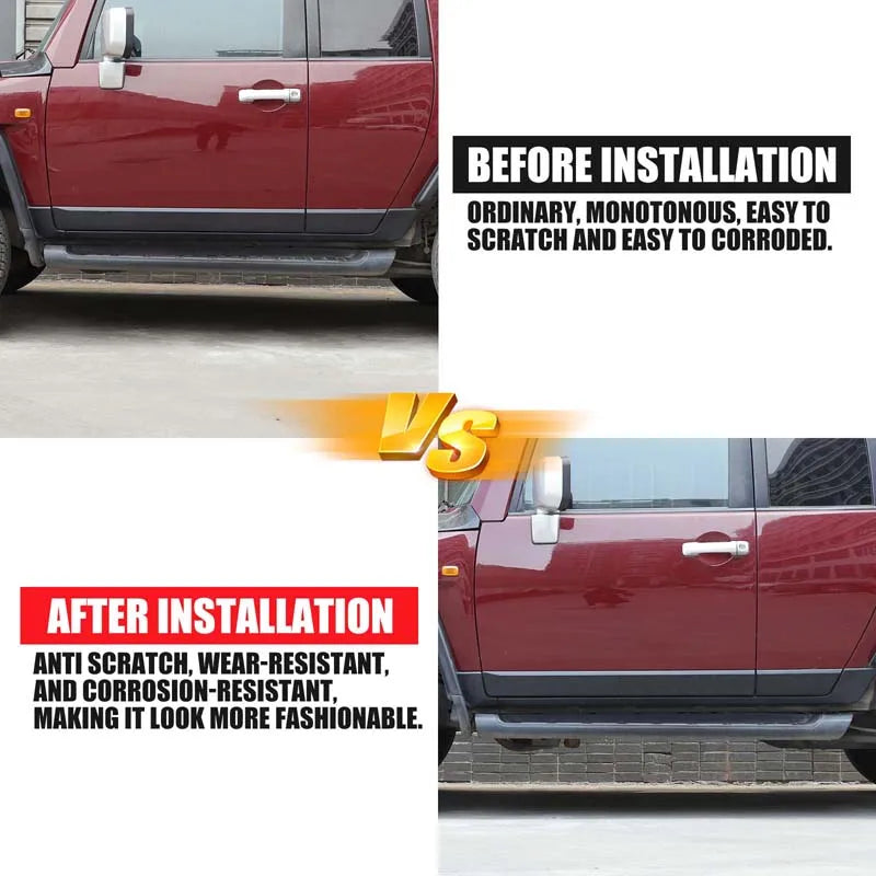 Alumiiniumisulamist must anti-kokkupõrke auto kleebis FJ Cruiser