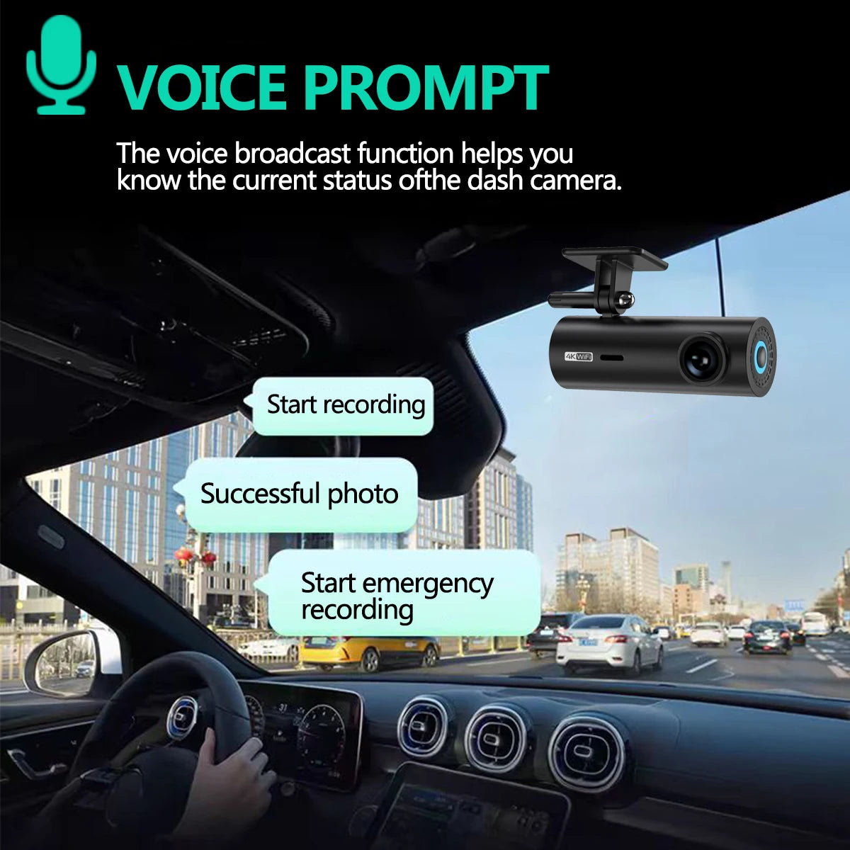 4K WiFi Dash Cam with Night Vision