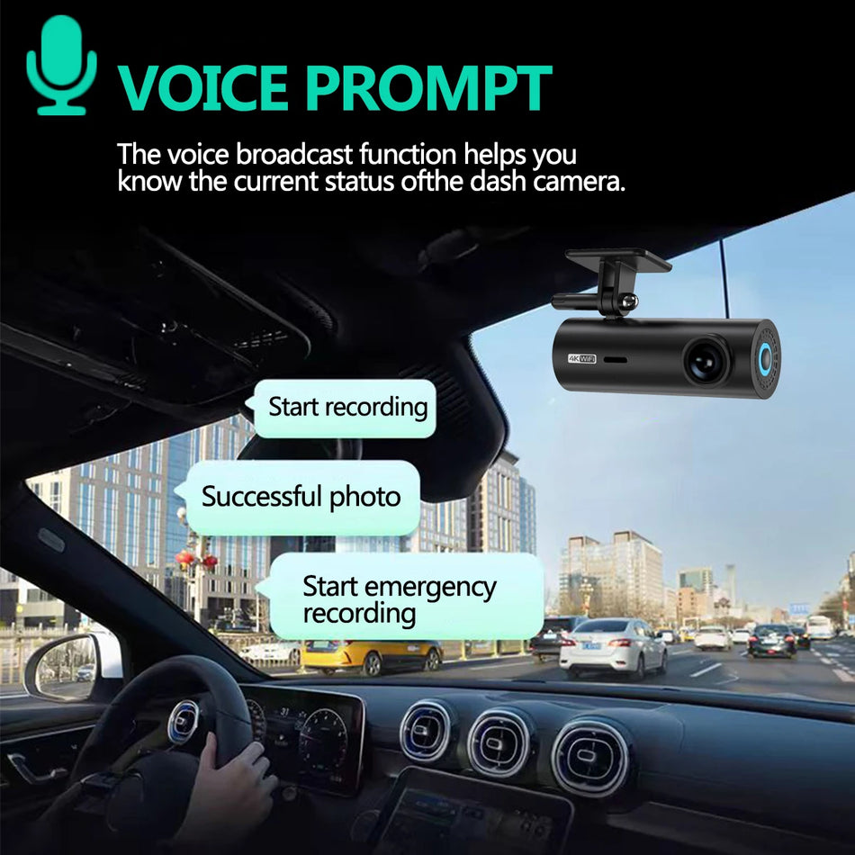 4K WiFi Dash Cam with Night Vision