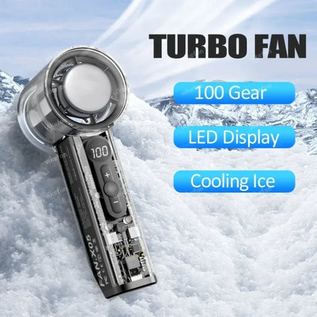 Portable Handheld Turbo Fan 3000Mah &ndash; LED Digital Display